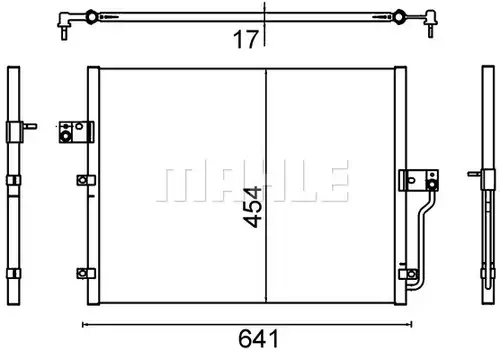кондензатор, климатизация MAHLE AC 643 000S