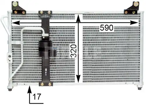 кондензатор, климатизация MAHLE AC 649 000S