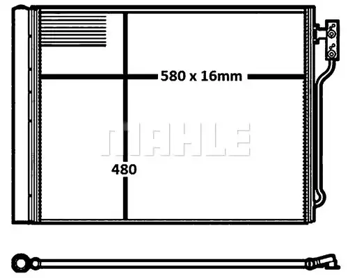 кондензатор, климатизация MAHLE AC 655 000S