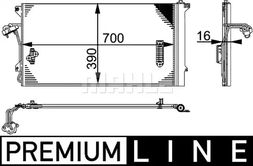 кондензатор, климатизация MAHLE AC 659 000P