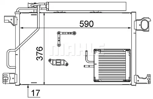 кондензатор, климатизация MAHLE AC 661 000S