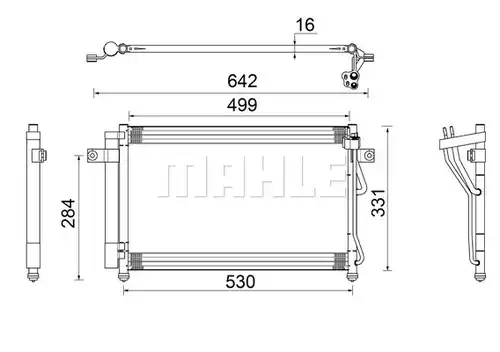 кондензатор, климатизация MAHLE AC 679 000S