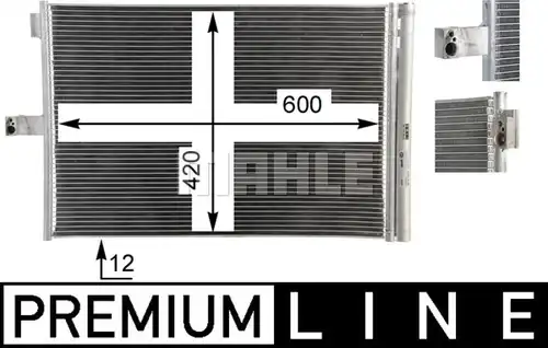 кондензатор, климатизация MAHLE AC 68 000P