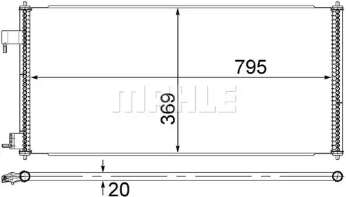 кондензатор, климатизация MAHLE AC 689 000S