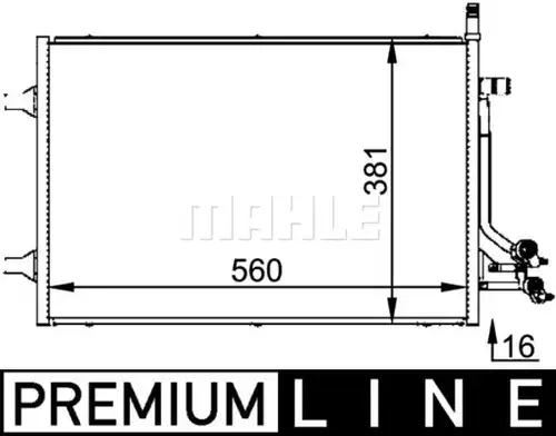 кондензатор, климатизация MAHLE AC 692 000P