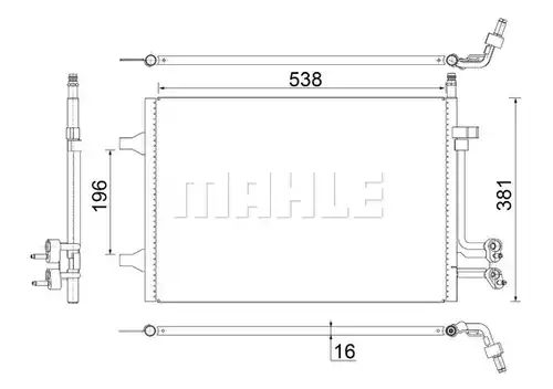 кондензатор, климатизация MAHLE AC 692 000S