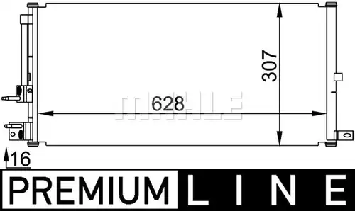 кондензатор, климатизация MAHLE AC 694 000P