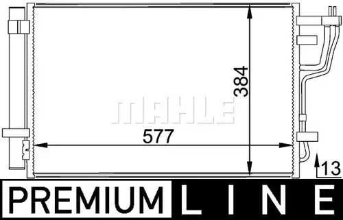 кондензатор, климатизация MAHLE AC 697 000P