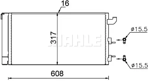 кондензатор, климатизация MAHLE AC 710 000S