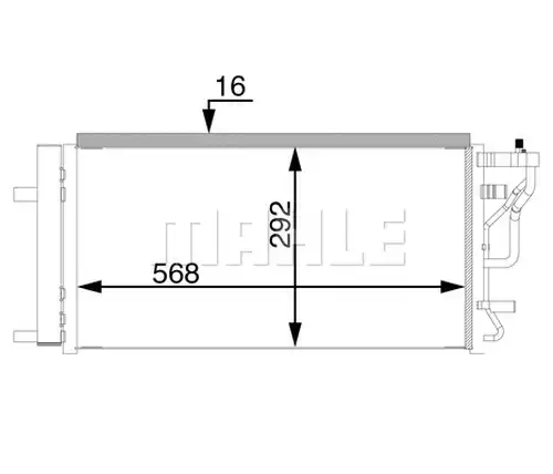кондензатор, климатизация MAHLE AC 71 000S