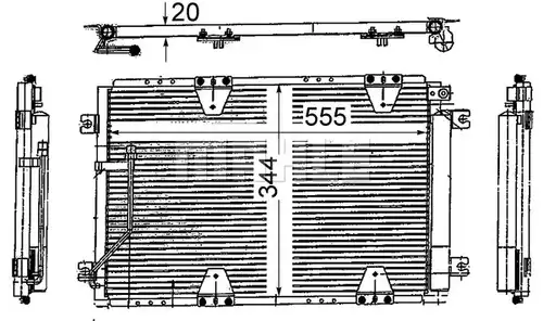 кондензатор, климатизация MAHLE AC 713 000S