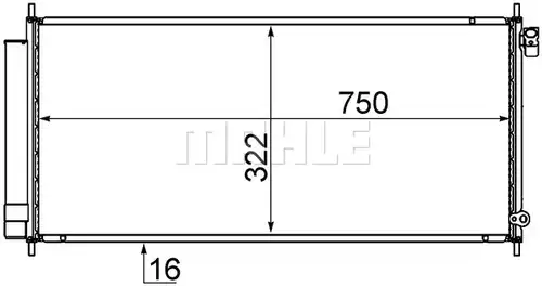 кондензатор, климатизация MAHLE AC 717 000S