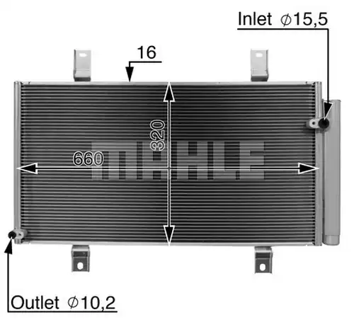 кондензатор, климатизация MAHLE AC 722 000S