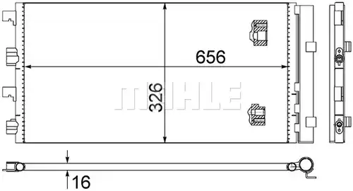 кондензатор, климатизация MAHLE AC 724 000S