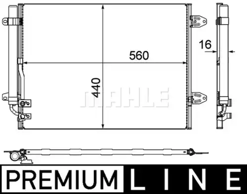 кондензатор, климатизация MAHLE AC 733 000P
