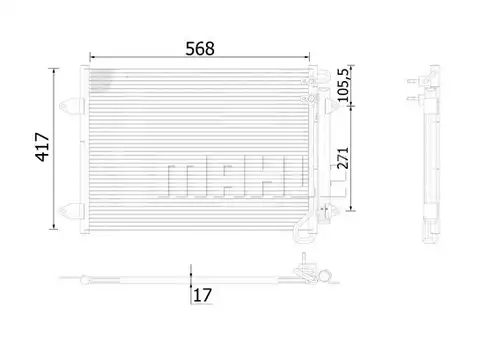 кондензатор, климатизация MAHLE AC 734 000S