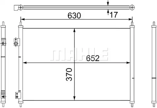 кондензатор, климатизация MAHLE AC 755 000S