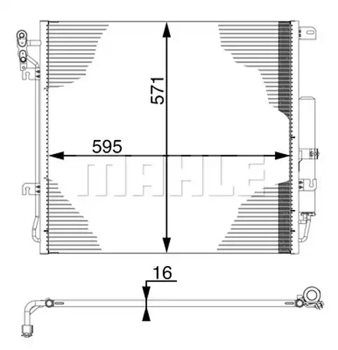 кондензатор, климатизация MAHLE AC 759 000S