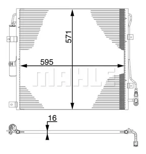 кондензатор, климатизация MAHLE AC 760 000S