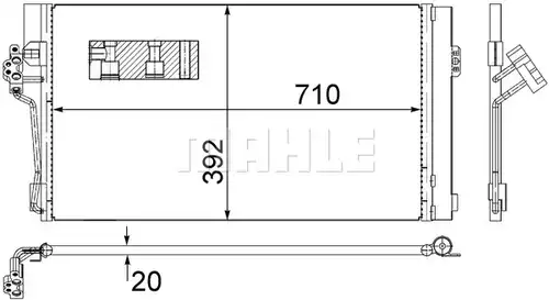 кондензатор, климатизация MAHLE AC 762 000S