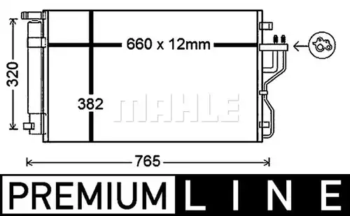 кондензатор, климатизация MAHLE AC 770 000P