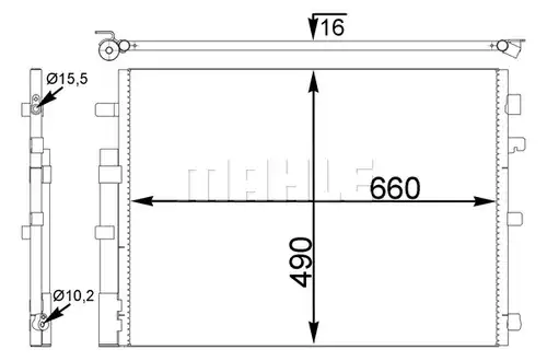 кондензатор, климатизация MAHLE AC 773 000S