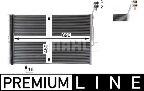 кондензатор, климатизация MAHLE AC 777 000P