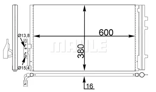 кондензатор, климатизация MAHLE AC 778 000S