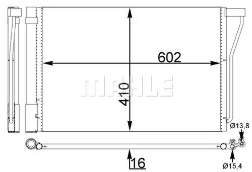 кондензатор, климатизация MAHLE AC 781 000S