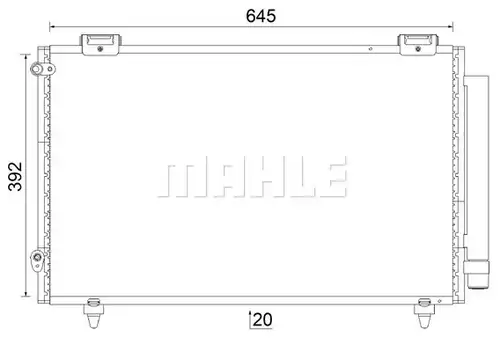 кондензатор, климатизация MAHLE AC 789 000S