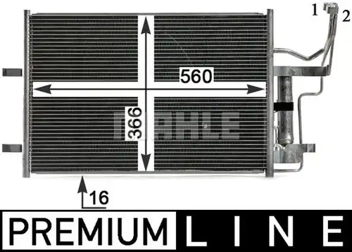 кондензатор, климатизация MAHLE AC 791 000P
