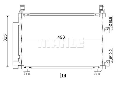 кондензатор, климатизация MAHLE AC 793 000S