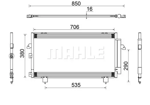 кондензатор, климатизация MAHLE AC 796 000S