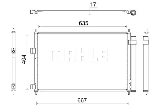 кондензатор, климатизация MAHLE AC 798 000S