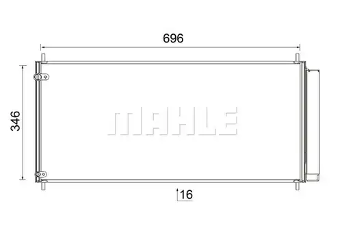 кондензатор, климатизация MAHLE AC 799 000S