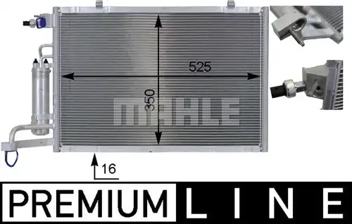 кондензатор, климатизация MAHLE AC 8 000P