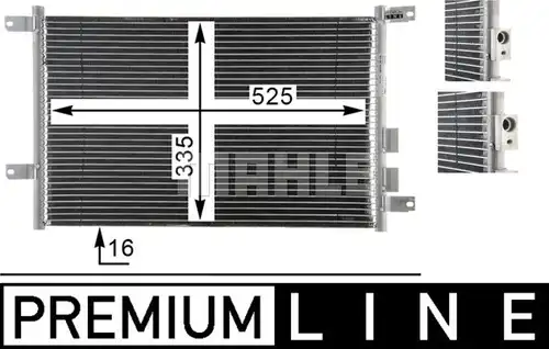кондензатор, климатизация MAHLE AC 804 000P