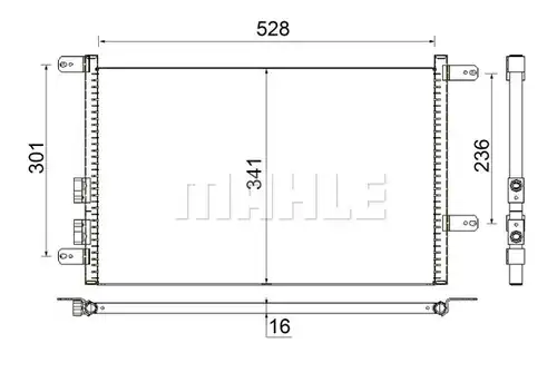 кондензатор, климатизация MAHLE AC 804 000S