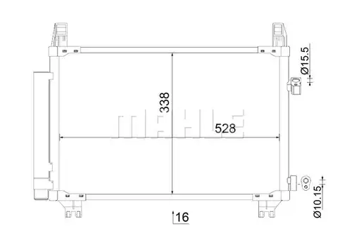 кондензатор, климатизация MAHLE AC 806 000S