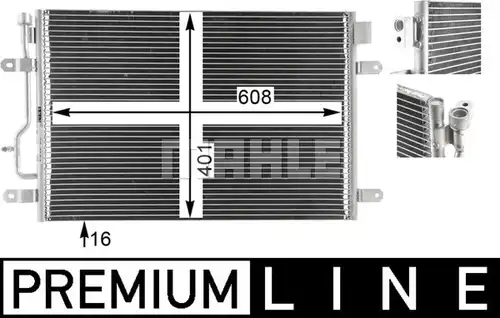 кондензатор, климатизация MAHLE AC 807 000P