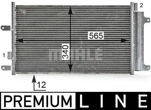 кондензатор, климатизация MAHLE AC 808 000P