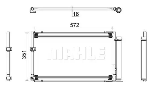 кондензатор, климатизация MAHLE AC 813 000S