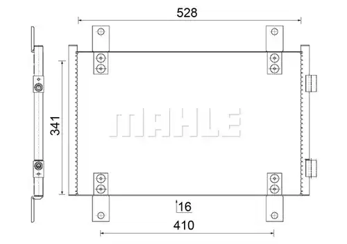 кондензатор, климатизация MAHLE AC 816 000S
