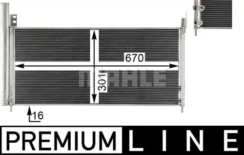 кондензатор, климатизация MAHLE AC 818 000P