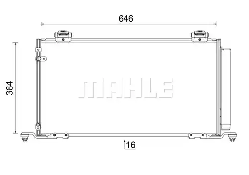 кондензатор, климатизация MAHLE AC 823 000S