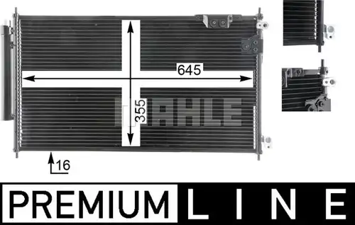 кондензатор, климатизация MAHLE AC 826 000P