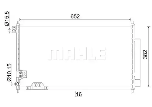 кондензатор, климатизация MAHLE AC 826 000S