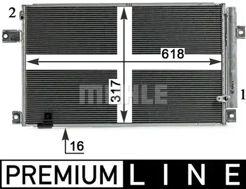 кондензатор, климатизация MAHLE AC 828 000P