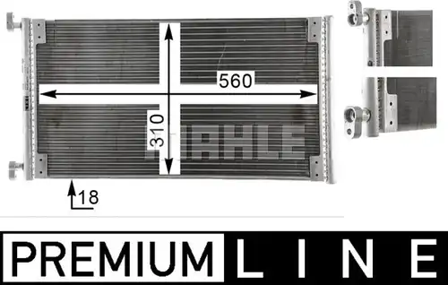 кондензатор, климатизация MAHLE AC 832 000P