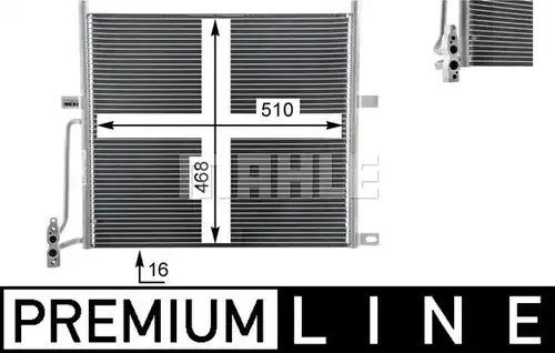 кондензатор, климатизация MAHLE AC 837 000P